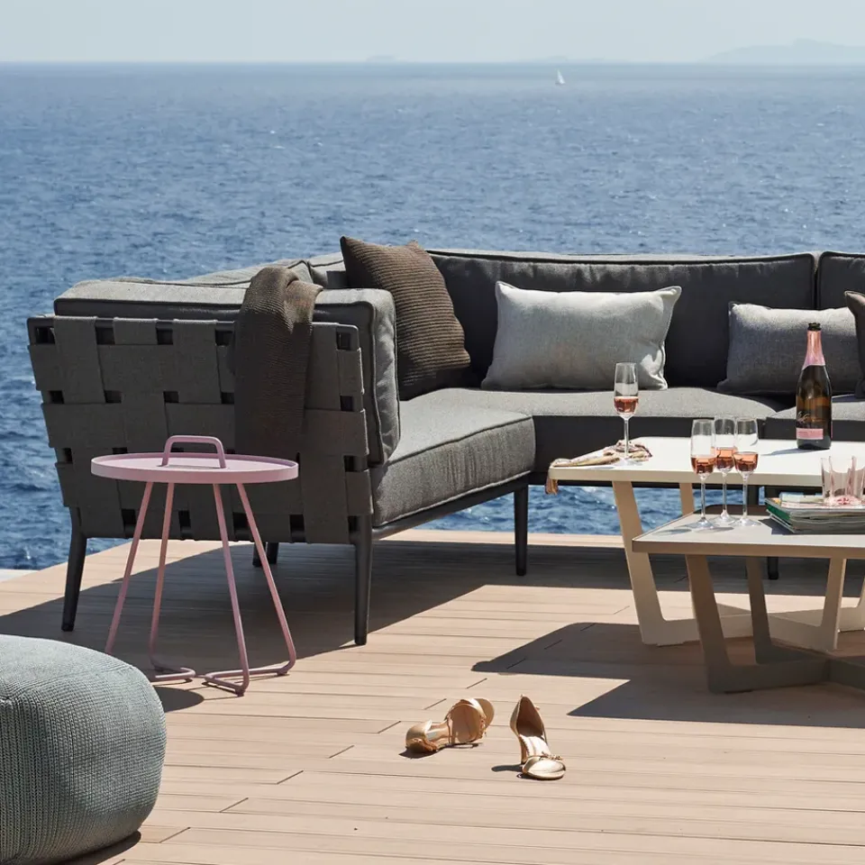 Cane-line Garden Sofas & Garden Benches|Outdoor Lounge Furniture*Conic modular sofa, airtouch , single, incl. cushions Grey