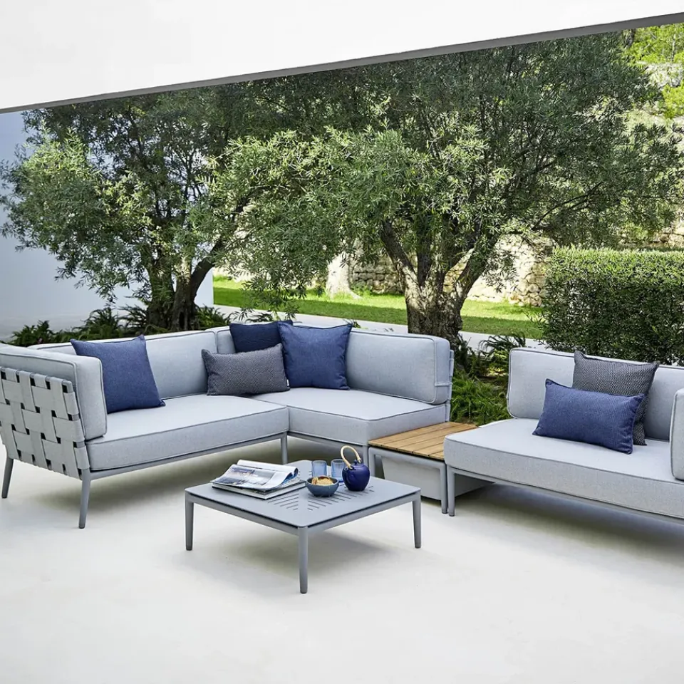 Cane-line Garden Sofas & Garden Benches|Outdoor Lounge Furniture*Conic modular sofa, airtouch , single, incl. cushions Grey