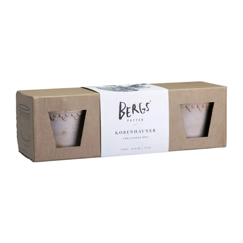 Bergs Potter Garden Details & Accessories*Copenhagen pot Ø10 cm 3-pack, Pink