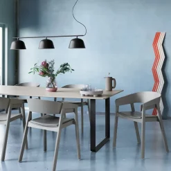 Muuto Chairs*Cover chair upholstered seat, Refine leather cognac-Oak Brown