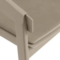 Muuto Chairs*Cover chair upholstered seat, Refine leather cognac-Oak Brown