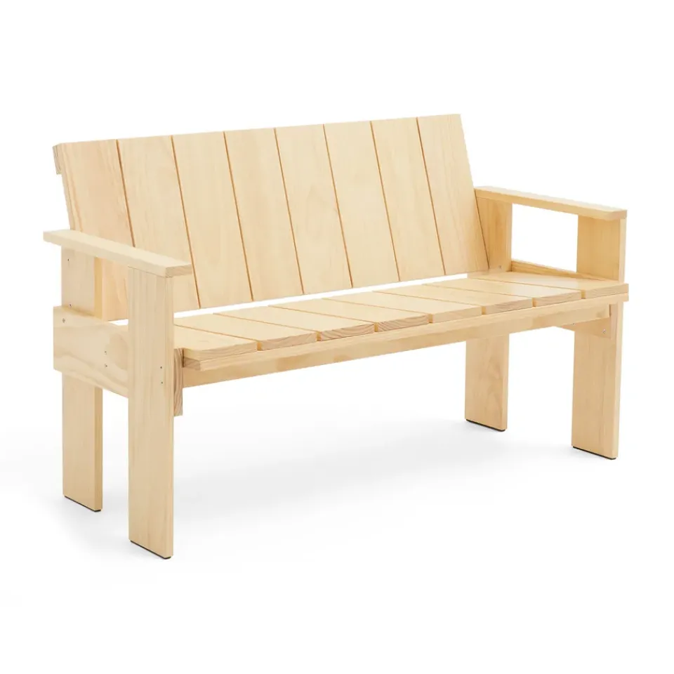 HAY Garden Sofas & Garden Benches*Crate Dining Bench lacquered pine, Clear Transparent