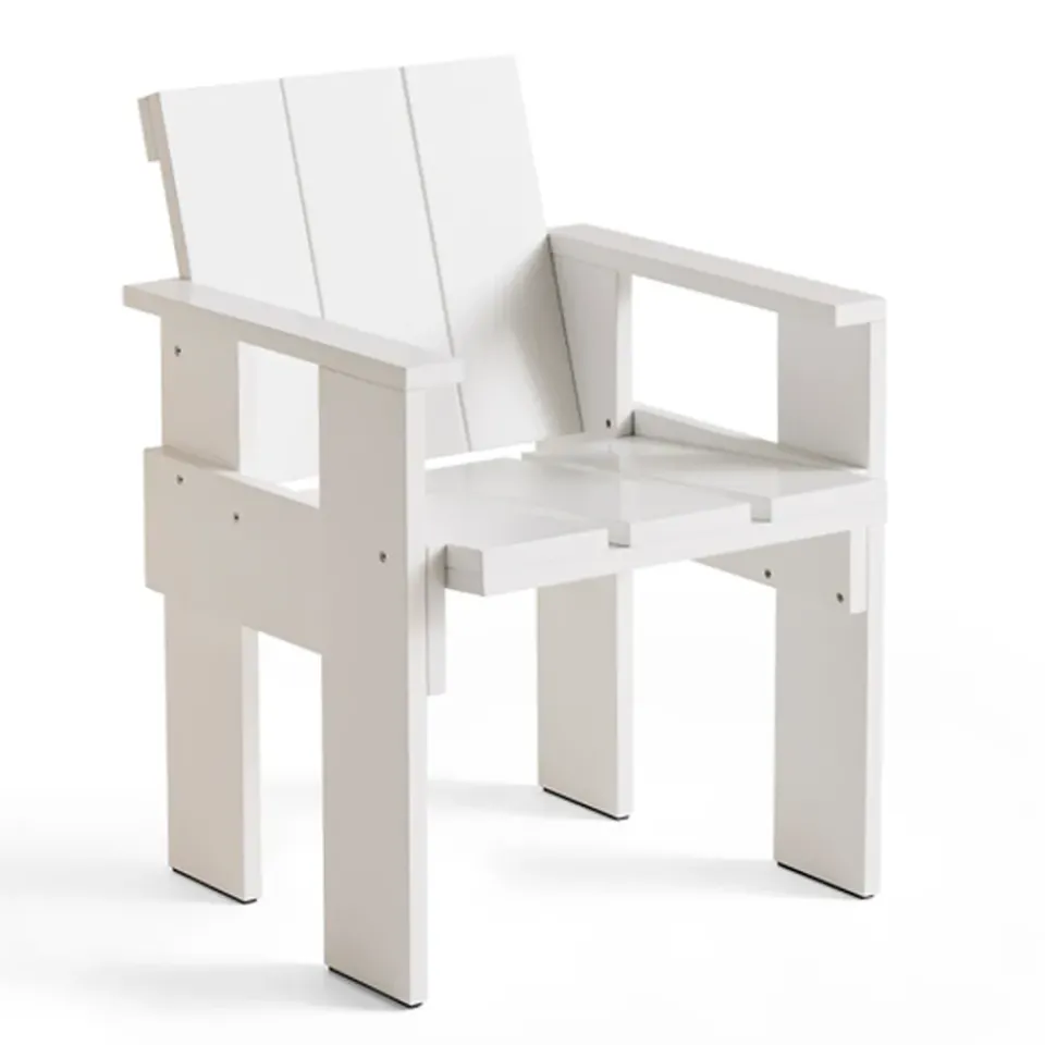 HAY Seating*Crate Dining Chair armchair lacquered pine, White