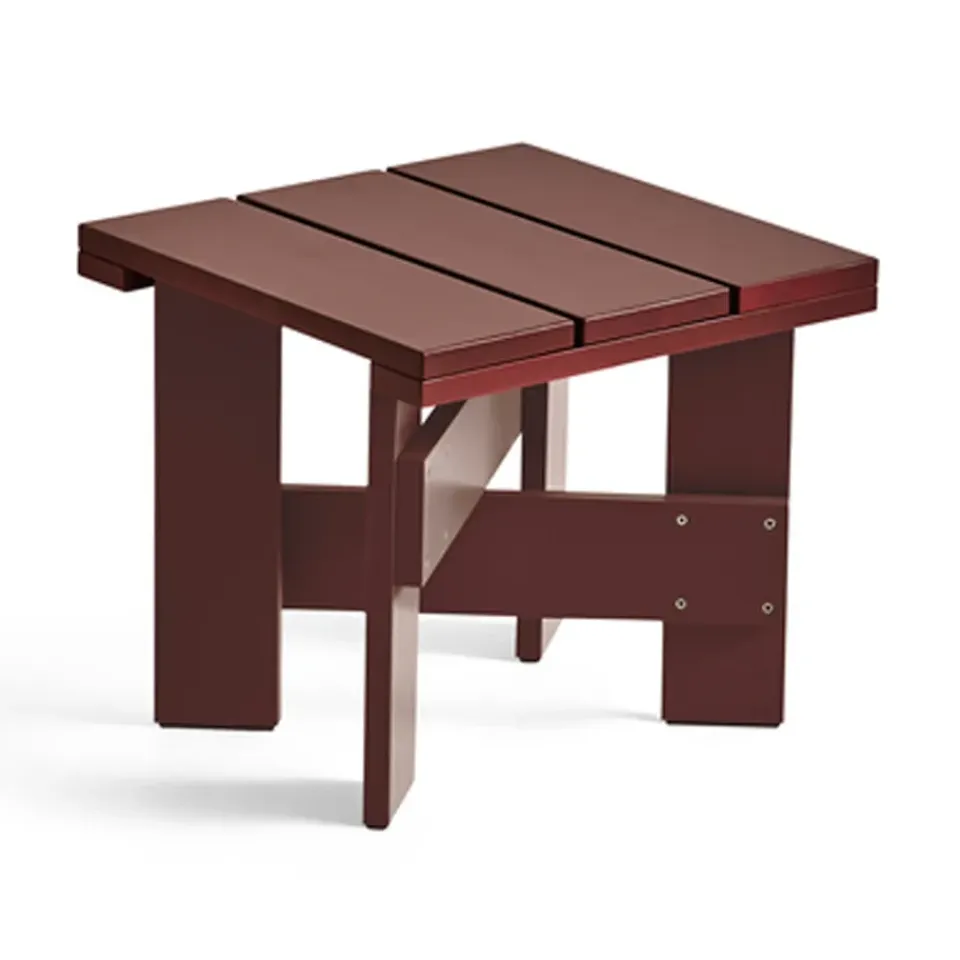 HAY Table For Outdoor Use|Outdoor Lounge Furniture*Crate Low Table 45x45x40 cm lacque pine, Iron Red