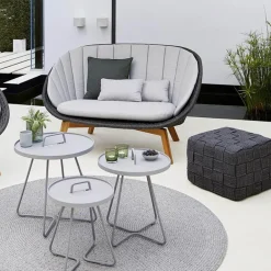 Cane-line Seating*Cube stool, Dark Grey