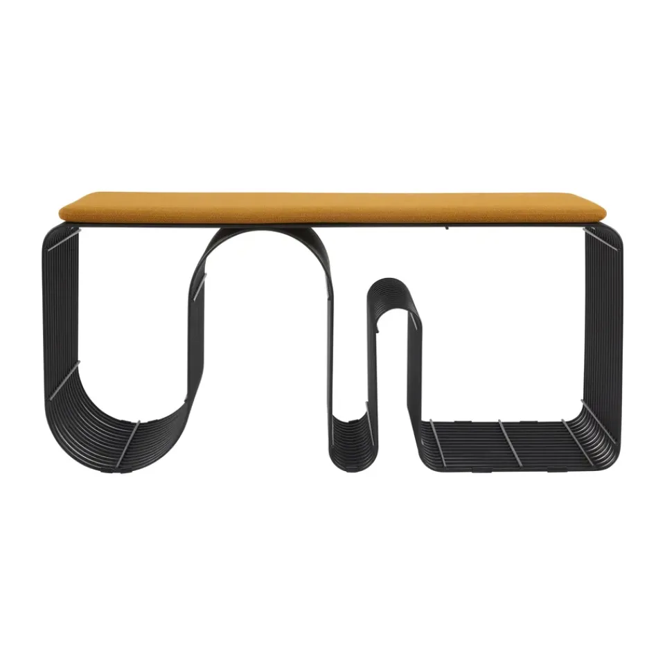 AYTM Seat Cushions & Pads*Curva seat cushion for bench 32x95.5 cm, Amber Yellow