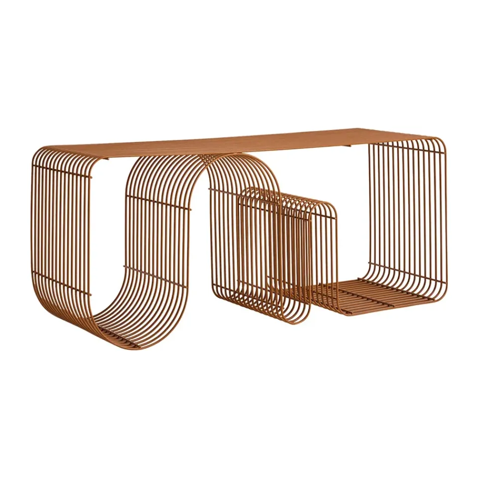 AYTM Benches*Curva seating bench 100 cm, Amber Orange