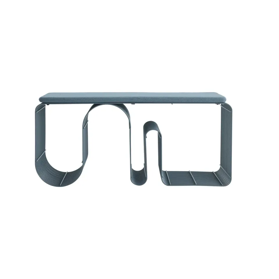 AYTM Benches*Curva seating bench 100 cm, Dusty Blue