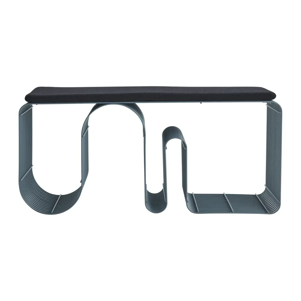 AYTM Benches*Curva seating bench 100 cm, Dusty Blue
