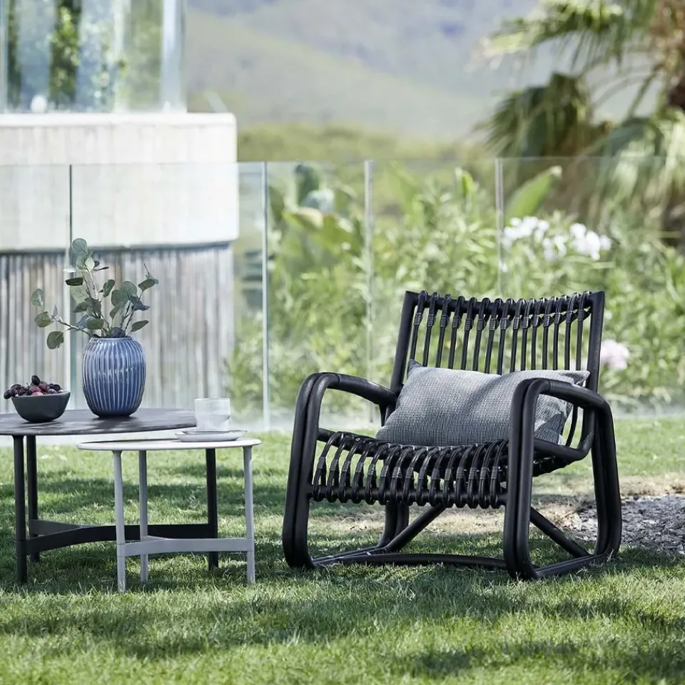 Cane-line Seating|Outdoor Lounge Furniture*Curve armchair, Lava Grey