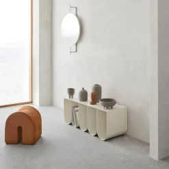 Kristina Dam Studio Benches*Curved bench, Beige