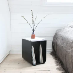 Kristina Dam Studio Side Tables*Curved side table, Stainless steel Grey