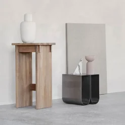 Kristina Dam Studio Side Tables*Curved side table, Stainless steel Grey
