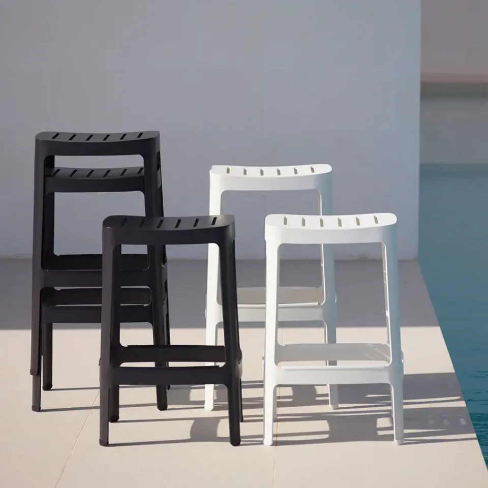 Cane-line Seating*Cut barstool, White