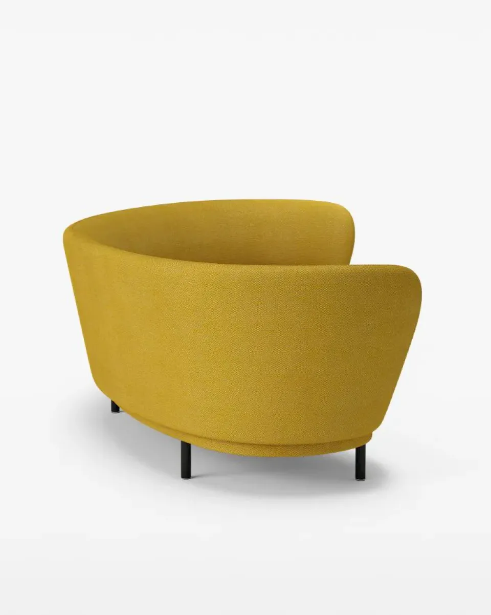 Massproductions Sofas*Dandy 4-seater sofa, Stained oak-Sacho sapphire 017 Yellow