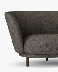 Massproductions Sofas*Dandy 2-seater sofa, Walnut-Sacho sapphire 001 Brown
