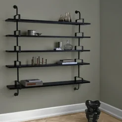 GUBI Shelves & Shelving Systems*Demon wall shelf 5 plan, Oak, 155 cm Beige