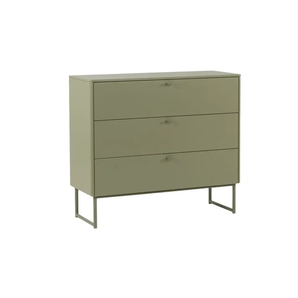 Mavis Dressers & Drawer Units*Deus chest of drawers 3 drawers, Olive Grey