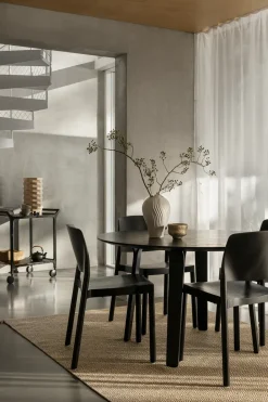 Swedese Dining Tables*Divido table Ø120 cm, Ash glazed Black