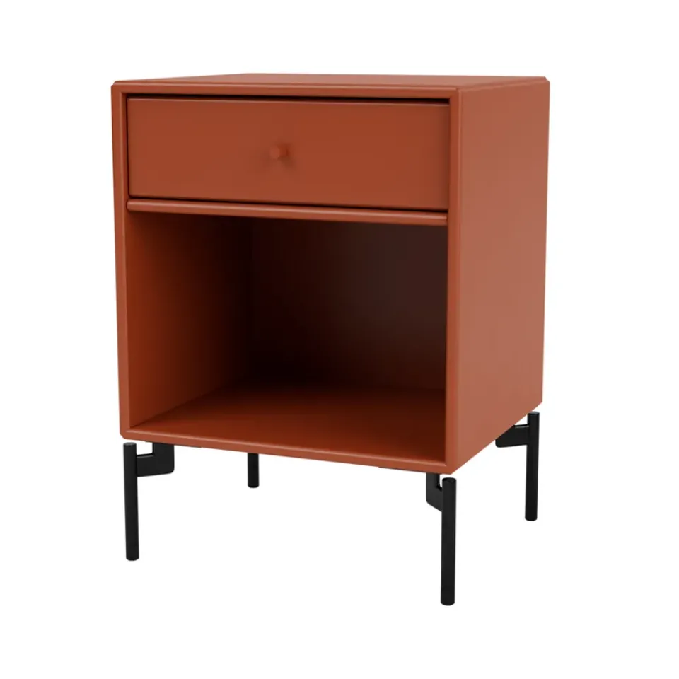 Montana Bedside Tables*Dream bedside table, Hokkaido 162, black lacquered legs Orange