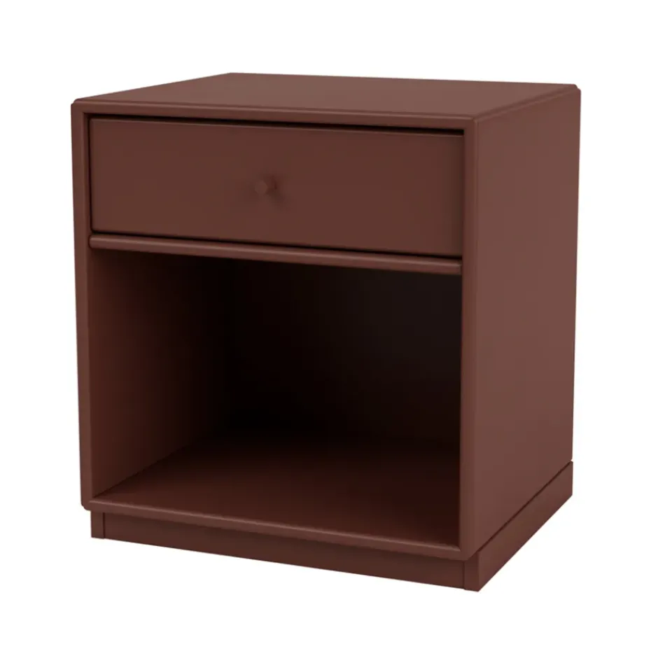 Montana Bedside Tables*Dream bedside table, Masala 155, base 3cm Brown