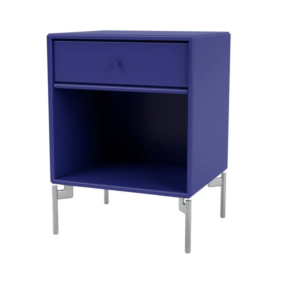 Montana Bedside Tables*Dream bedside table, Monarch 135, chrome legs Blue