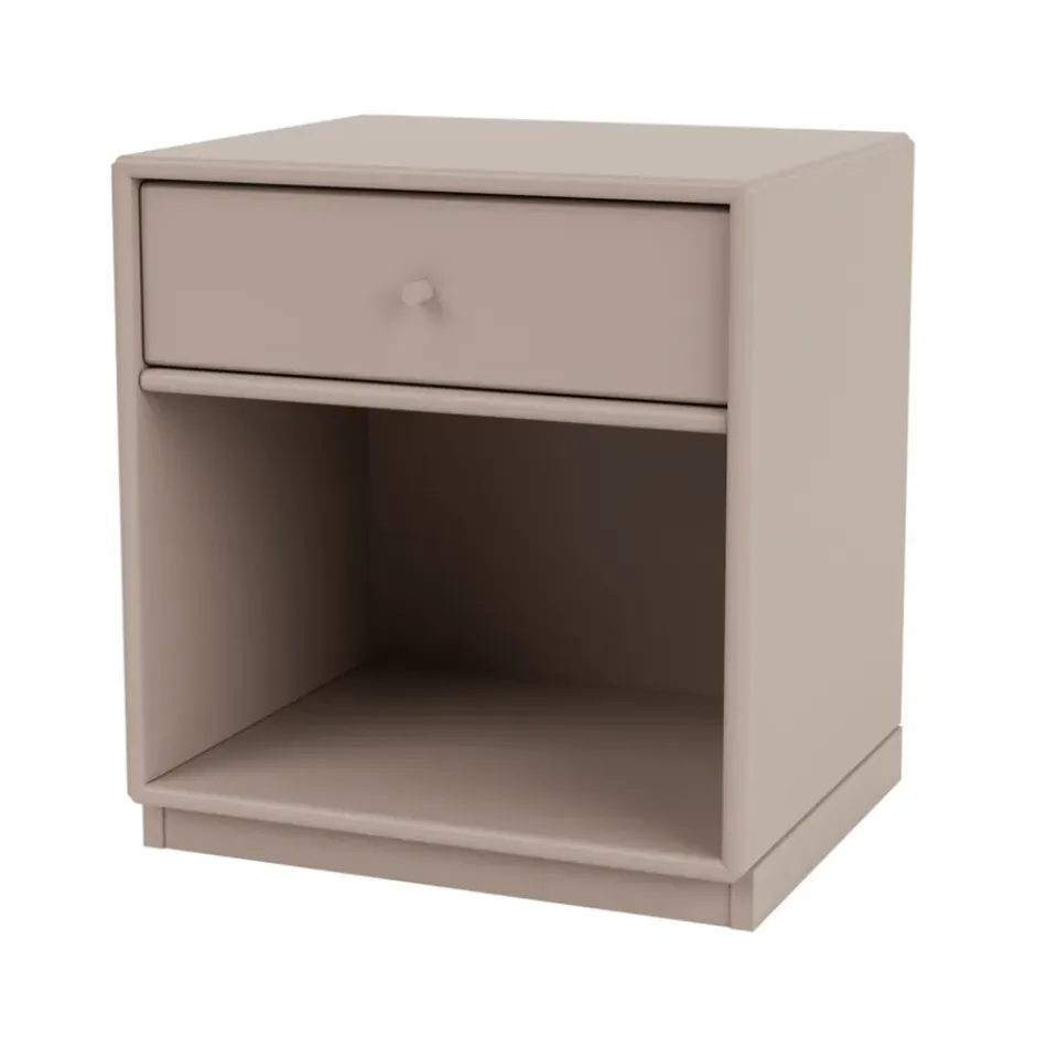 Montana Bedside Tables*Dream bedside table, Mushroom 137, base 3cm Brown
