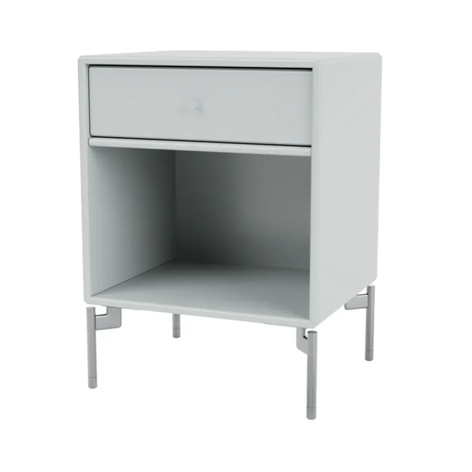 Montana Bedside Tables*Dream bedside table, Oyster 156, chrome legs Blue