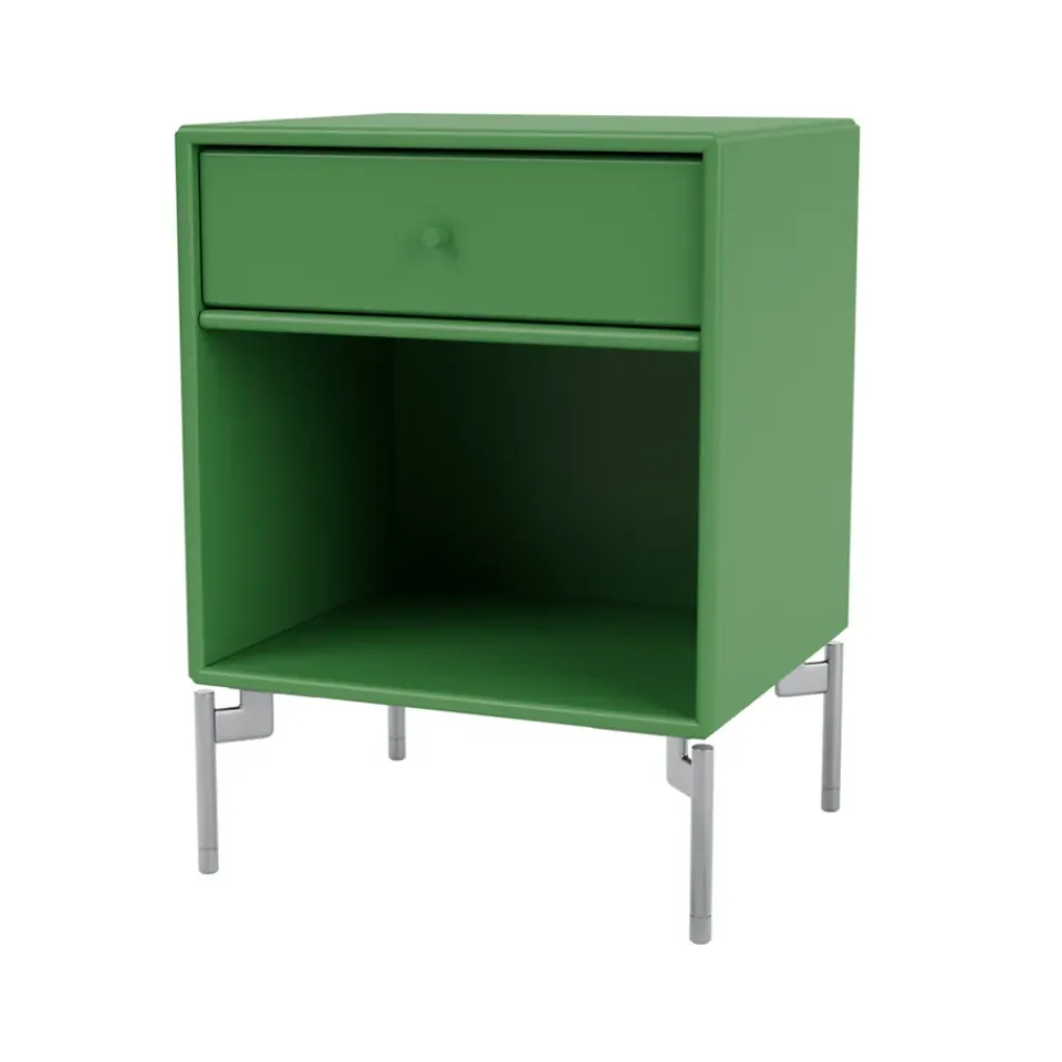 Montana Bedside Tables*Dream bedside table, Parsley 152, chrome legs Green
