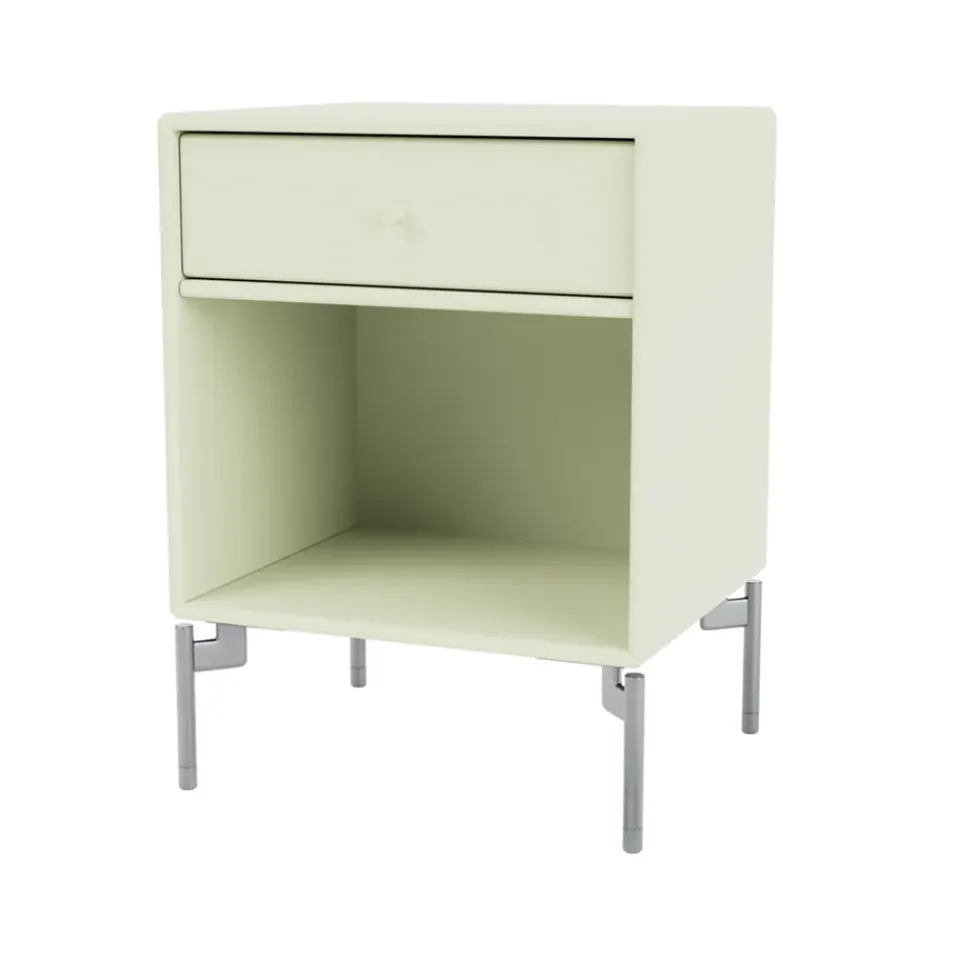 Montana Bedside Tables*Dream bedside table, Pomelo 140, chrome legs Green