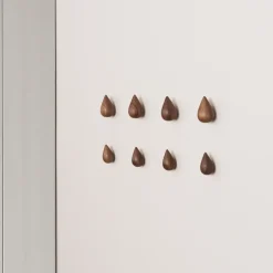Normann Copenhagen Clothes Hooks & Hangers*Dropit knob 2-pack walnut, large Brown