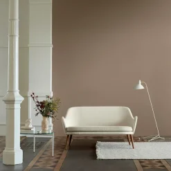 Warm Nordic Sofas*Dwell sofa, 2-seat leather silk 250 cognac. leg in smoked oak Brown