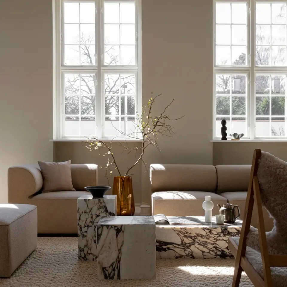 Audo Copenhagen Sofas*Eave 86 modular sofa configuration 2, 3-seat fabric bouclé 02 Beige