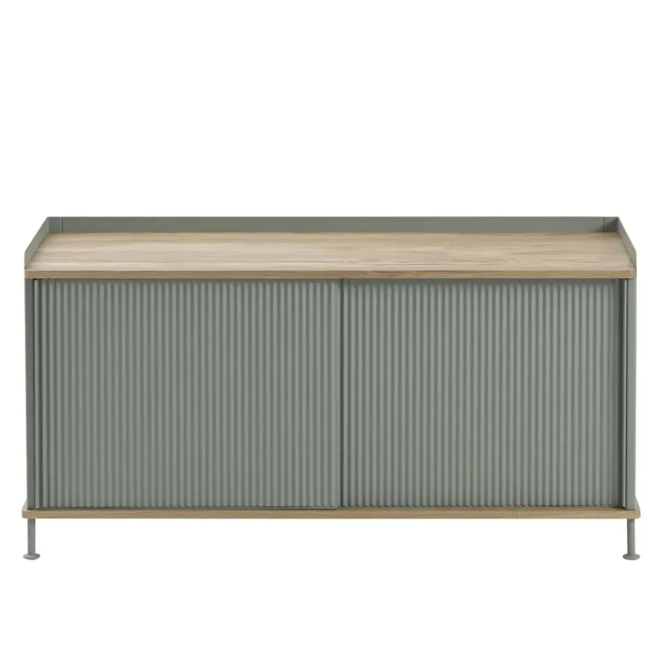 Muuto T.V & Media Units|Dressers & Sideboards*Enfold sideboard low 125x45x63 cm, Oak-Dusty green BrownGreen