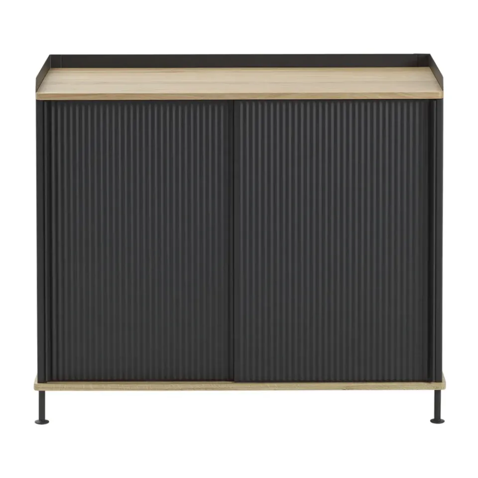 Muuto Dressers & Sideboards*Enfold Sideboard 100x45x85 cm, Lacquered oak-anthracite Black