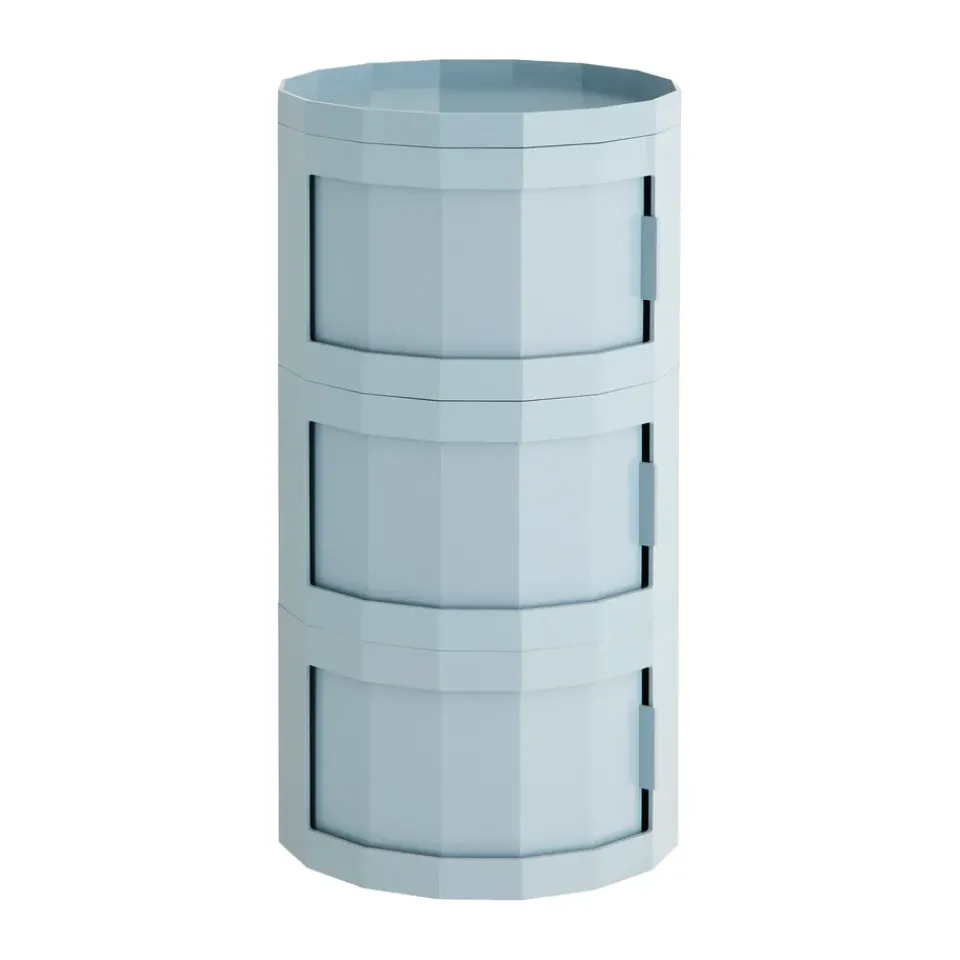 HAY Display & Glass Cabinets*Facet Cabinet 30 side table, Misty Blue