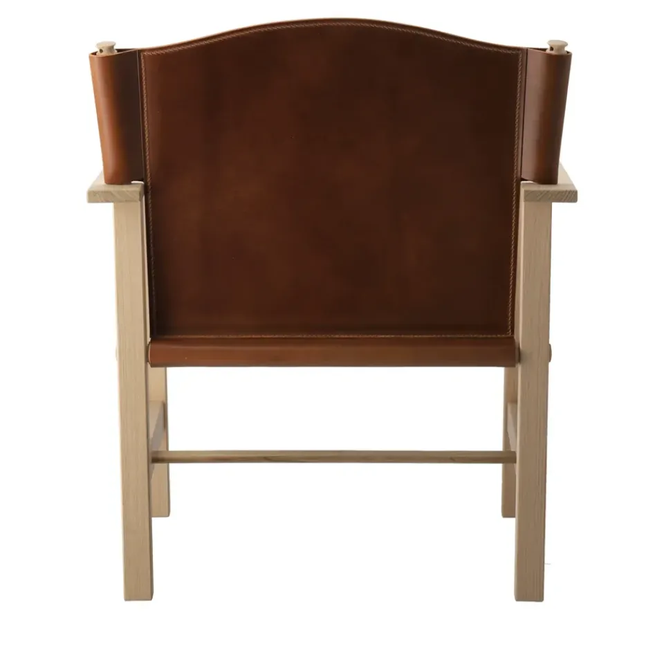 Gärsnäs Armchairs & Footstools*Ferdinand armchair, Oak-untreated-Tärnsjö leather cognac Beige