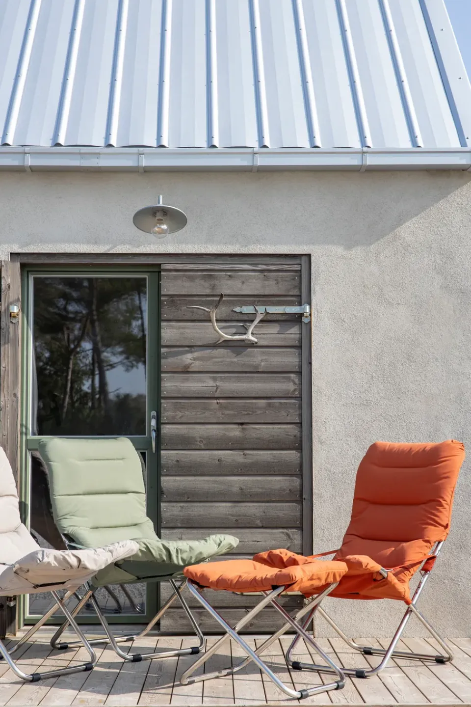 Fiam Seating*Fiesta Soft sun lounger, Fabric sage -aluminium frame Green