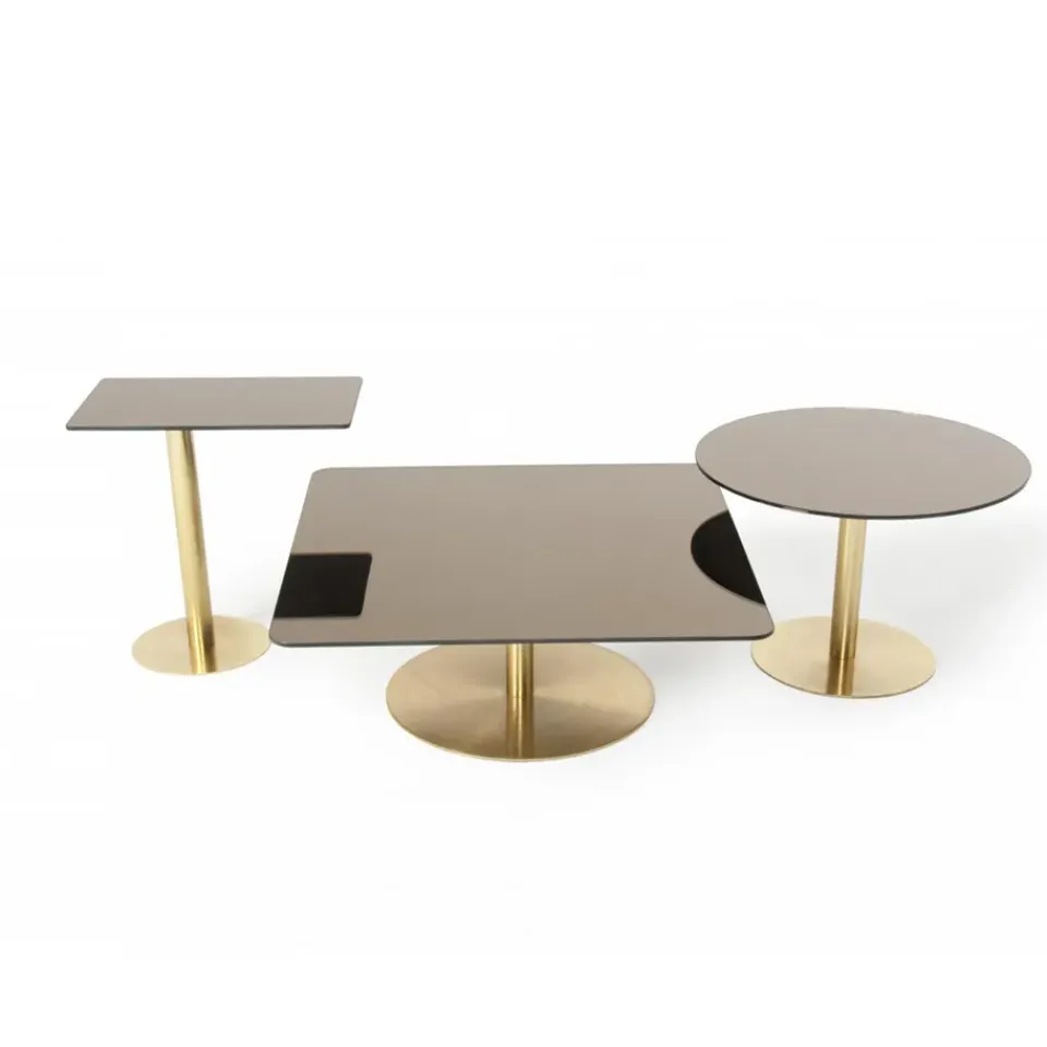 Tom Dixon Side Tables*Flash side table 30x50 cm, mirror glass- stand Black