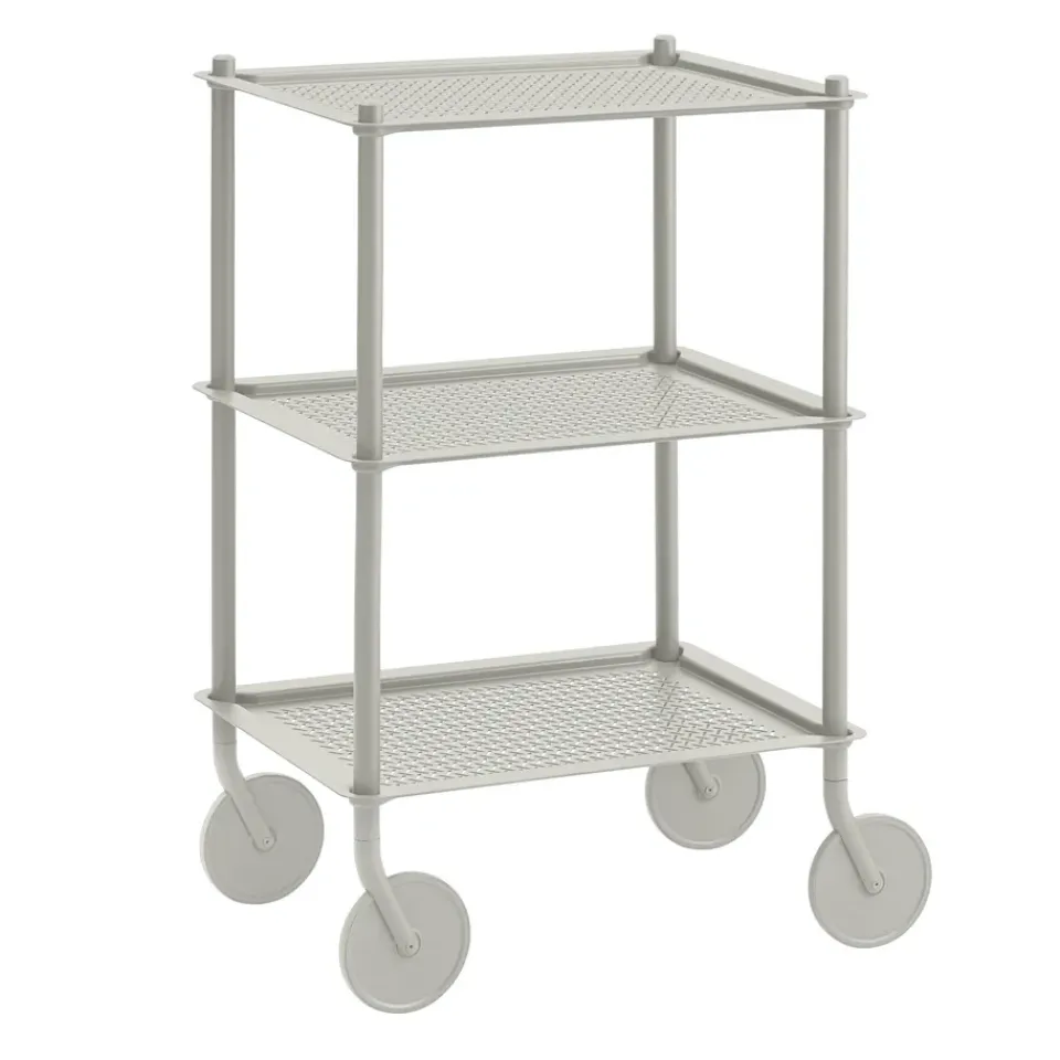 Muuto Serving Trolleys*Flow 3-layer trolley 90 cm, Grey