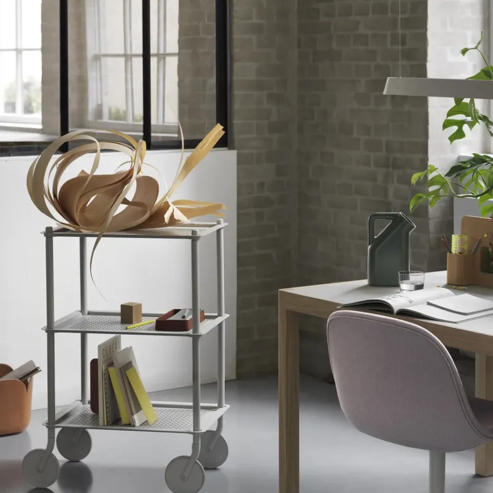 Muuto Serving Trolleys*Flow 3-layer trolley 90 cm, Grey