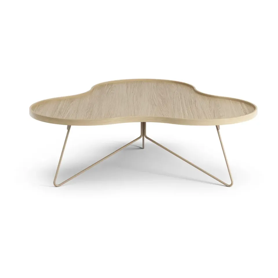 Swedese Coffee Tables*Flower mono table 107x114 cm, H39 Oak lacquered-nutmeg RAL1019 Beige
