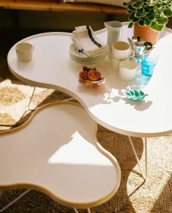 Swedese Coffee Tables*Flower mono table 107x114 cm, H45 cm Ash glazed White