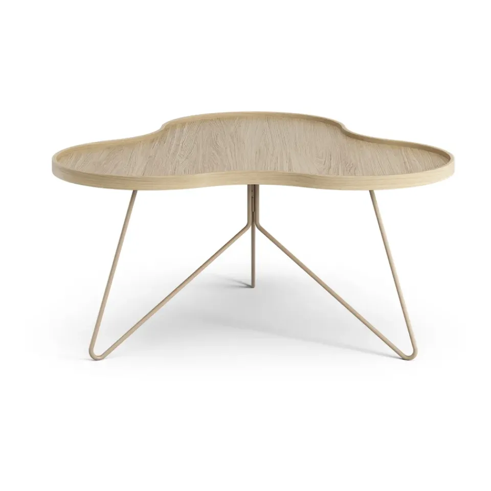 Swedese Coffee Tables*Flower mono table 84x90 cm, H45 Oak lacquered-nutmeg RAL1019 Beige