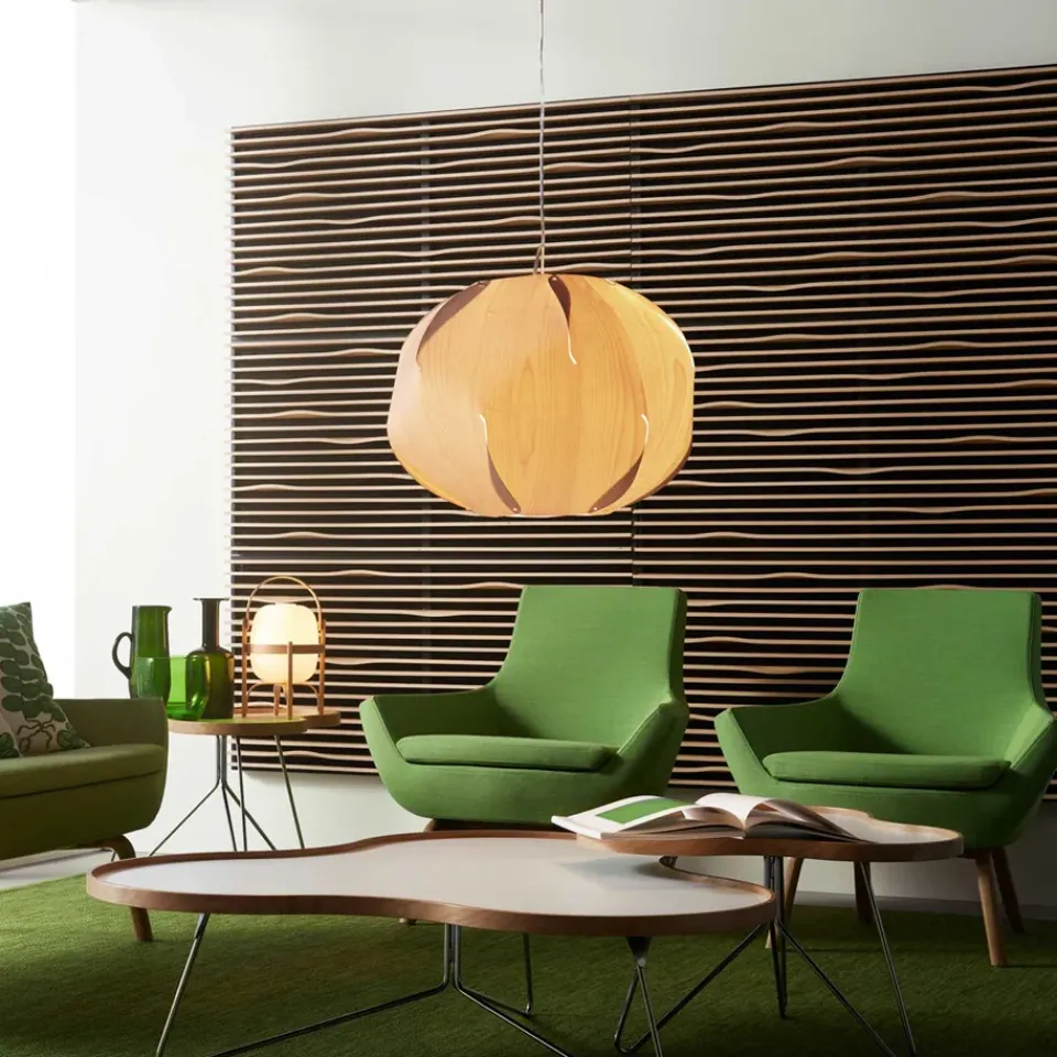 Swedese Coffee Tables*Flower table 84x90 cm, , 45cm, walnut edge, chrome base Black