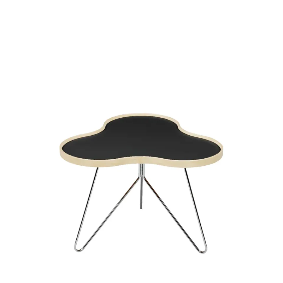 Swedese Coffee Tables*Flower table 62x66 cm, , 45cm, birch edge, chrome base Black