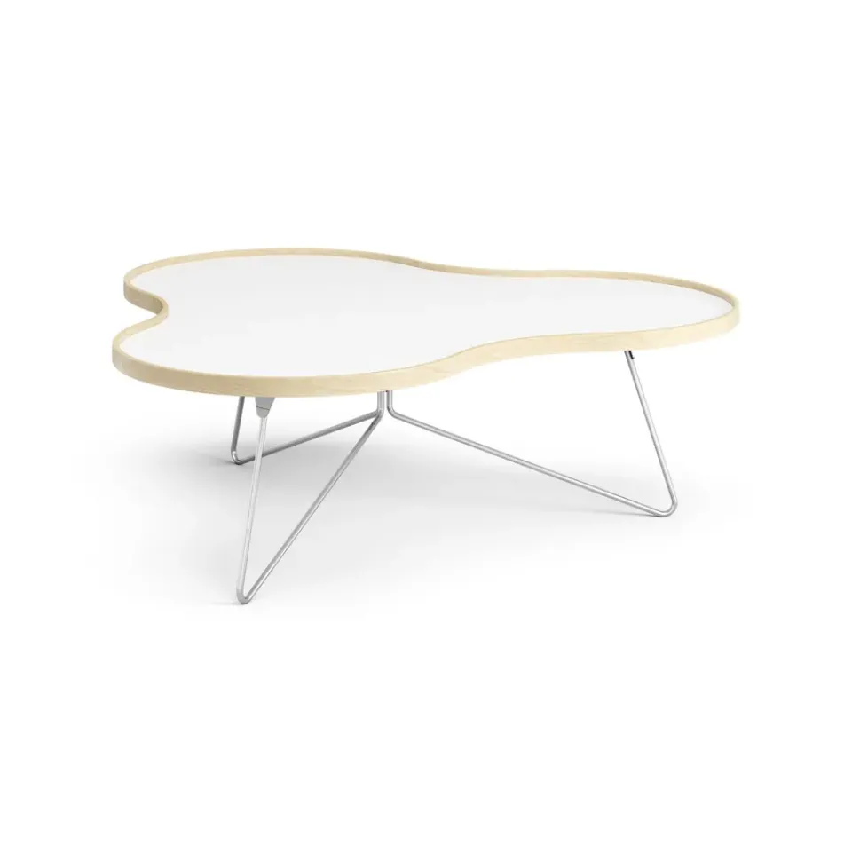 Swedese Coffee Tables*Flower table 107x114 cm, H39 cm birch laquered White