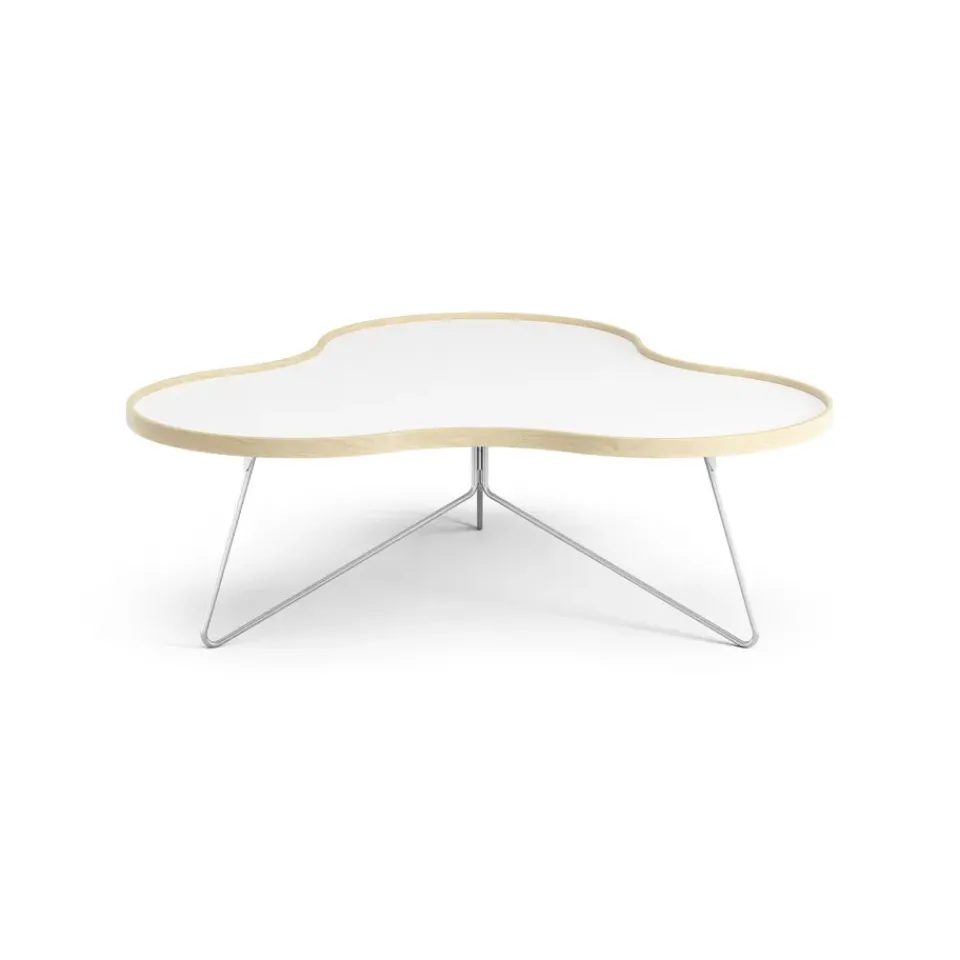 Swedese Coffee Tables*Flower table 107x114 cm, H39 cm birch laquered White