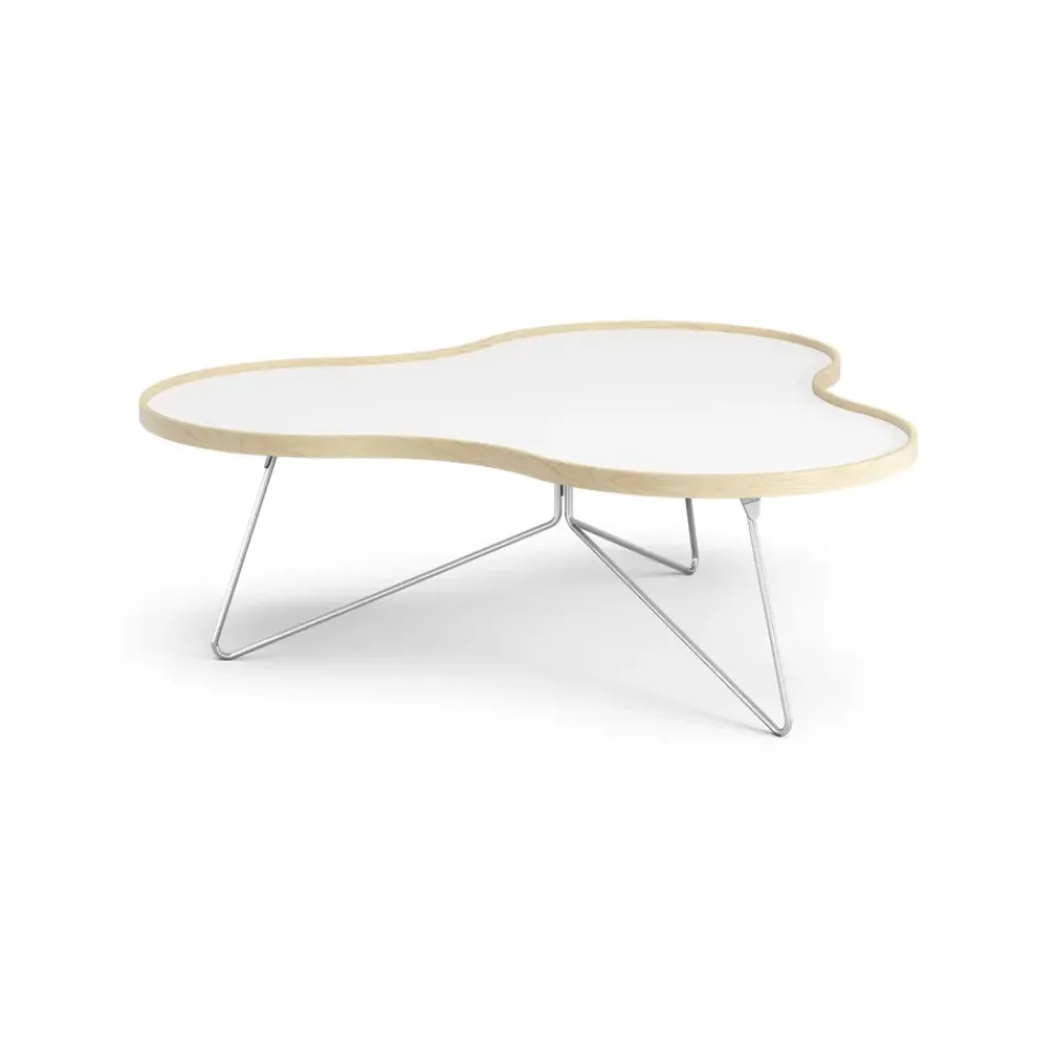 Swedese Coffee Tables*Flower table 107x114 cm, H39 cm birch laquered White