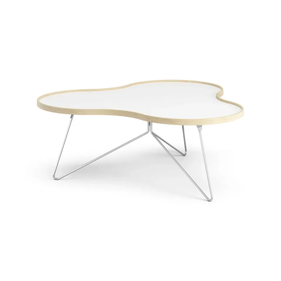 Swedese Coffee Tables*Flower table 107x114 cm, H45 cm birch laquered White
